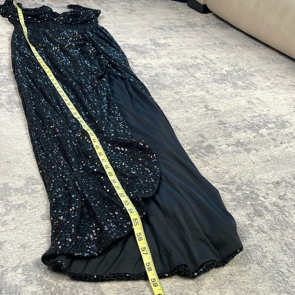 NWT Mac Duggal 11665 Off Shoulder Sequin Evening Dress Gown Sheer Corset Waist 6 - Picture 12 of 14